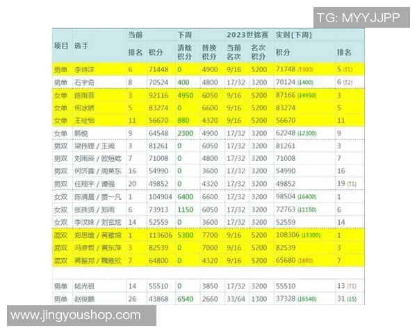 联赛积分榜：杭州羽毛球队以94分领跑